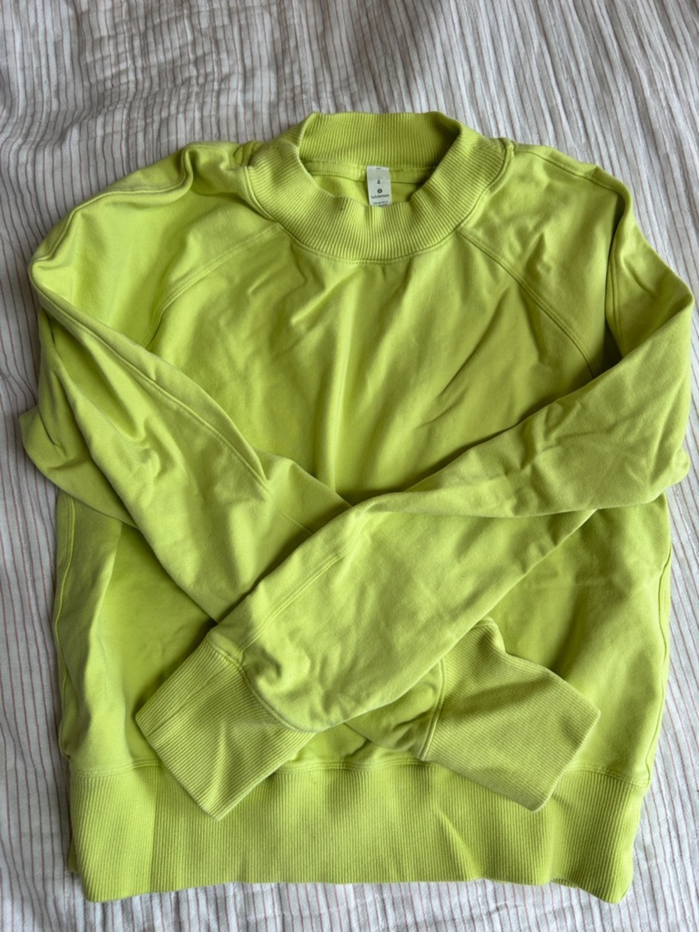 lululemon athletica Neon Yellow Crewneck Sweatshirt